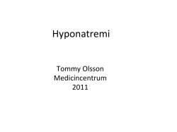 Hyponatremi - AnestesiNorr