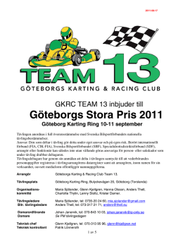 Göteborgs Stora Pris 2011 Göteborg Karting Ring 10-11