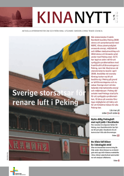 Sverige storsatsar för renare luft i Peking - Sweden