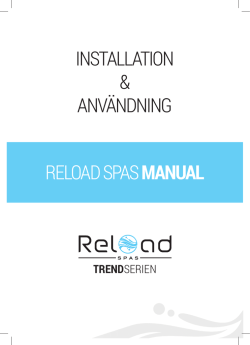 installation & användning reload spas manual