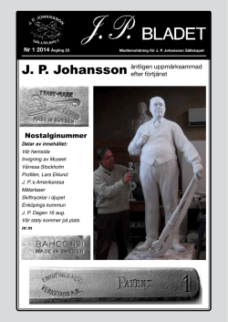 Nostalginummer - JP Johansson Museum
