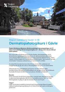 Dermatopatologikurs i Gävle