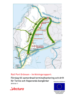 Rail Port Gränsen - Inriktningsrapport: Förslag till samordnad