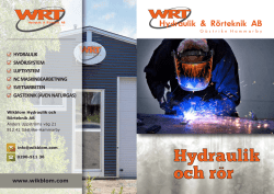 Hydraulik och rör - Wikblom Hydraulik och Rörteknik AB