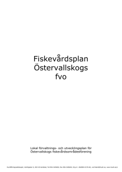 Förvaltningsplan Östervallskogs FVO