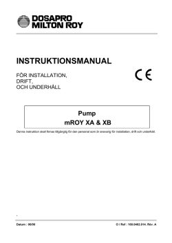 INSTRUKTIONSMANUAL - OEM International AB
