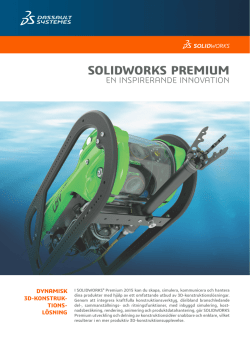 SOLIDWORKS Premium Produktblad 2015