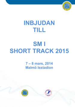 Inbjudan SM ShortTrack 2015