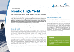 Alfred Berg Nordic High Yield produktblad
