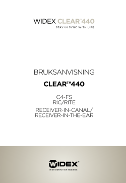 Bruksanvisning clear™440