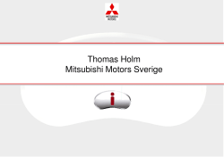 Mitsubishi Motors Sverige (iMiev) – Thomas Holm (PDF 2558 kB)