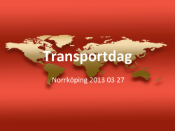 Transportdag - Logistikprogrammet.org