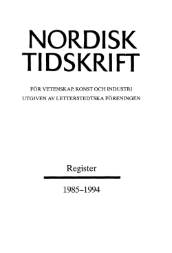 Register 1985-1994 - Letterstedtska föreningen