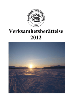 verksamhetsberättelse 2012 - Torneträsk Fritidsförening