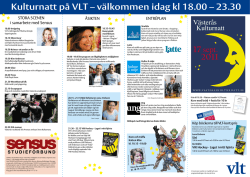 (PDF) VLT:s program på Kulturnatten