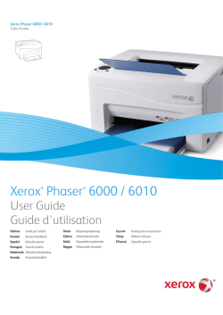 Phaser® 6000/6010 Färgskrivare - Användarhandbok