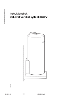 Instruktionsbok DeLaval vertikal kyltank DXVV