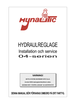 Hynautic Hydrauliska reglage