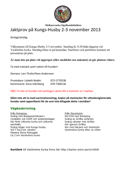 Jaktprov på Kungs-Husby 2-3 november 2013