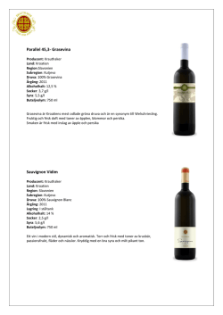 Parallel 45,3- Grasevina Sauvignon Vidim