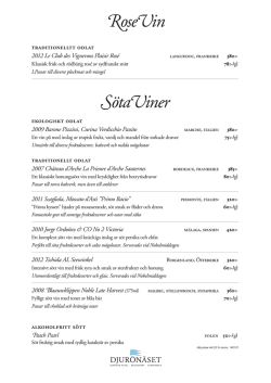 Rosé & söta viner (PDF)