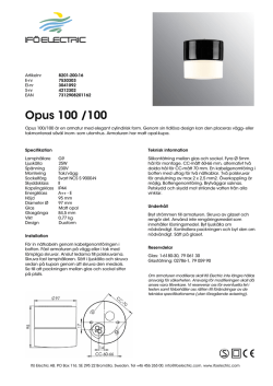 Opus 100 /100 - Ifö Electric