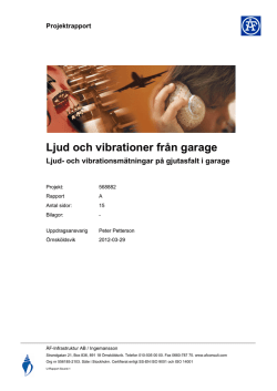 Ljud och vibrationer från garage (pdf)