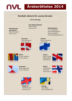 Årsberättelse 2014 (PDF) - Nordiskt nätverk för vuxnas lärande