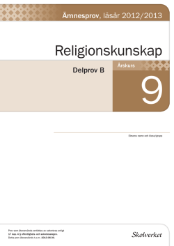 20130222_Elevhäfte delprov B Religionskunskap.indd