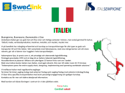 ITALIEN - Swedlink Logistics AB