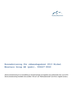 Annual Report 2013 (Swedish version)