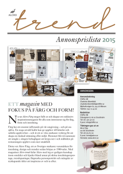 Alcrotrend annonsprislista 2015