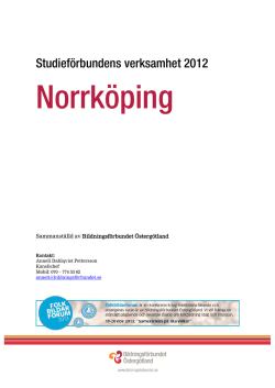 Norrköping 2012 - Bildningsförbundet Östergötland