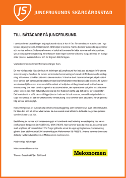 Brev från mekonomen (pdf) - Jungfrusunds Skärgårdsstad