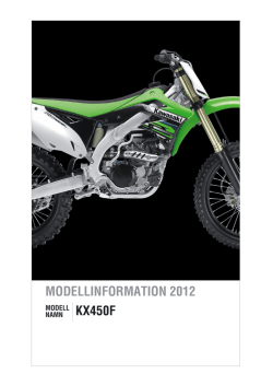 MODELLINFORMATION 2012 KX450F