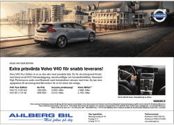 Extra prisvärda Volvo V40 för snabb leverans!