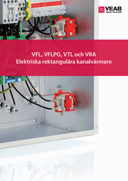 VFL / VFLPG / VTL / VRA - Broschyr