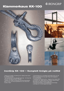 KK-100 Klammerkaus, Produktblad, Svenska (pdf)
