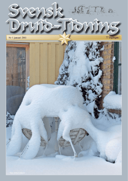 Nr 1 januari 2011 77 årgången - svenska druid