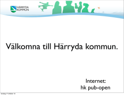 Härryda kommuns presentation (pdf)