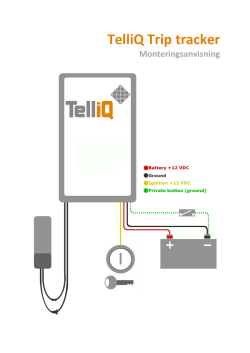 Monteringsanvisning TelliQ Trip Tracker