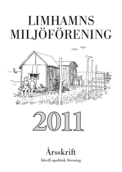 Årsskriften 2011 - Limhamns miljöförening