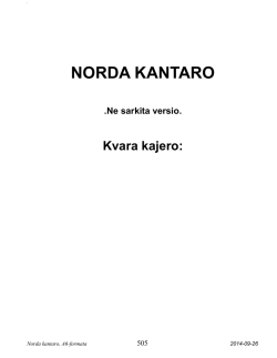 Kvara kajero - Norda Kantaro