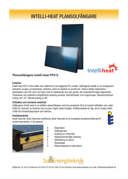 Intelli-heat FP215 - Sol & Energiteknik AB