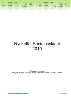 Nyckeltal Socialpsykiatri 2010