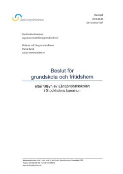 Beslut långbrodalsskolan skolinspektionen(4 MB, pdf)