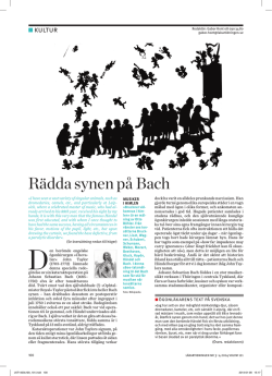 Rädda synen på Bach