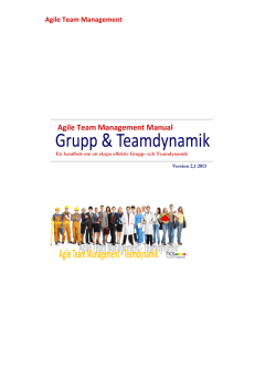 Agile Team Management Manual