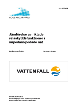 Jämförelse av riktade reläskyddsfunktioner i impedansjordade nät