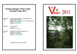 PreO i V&auml;st, Gemensam inbjudan 2015